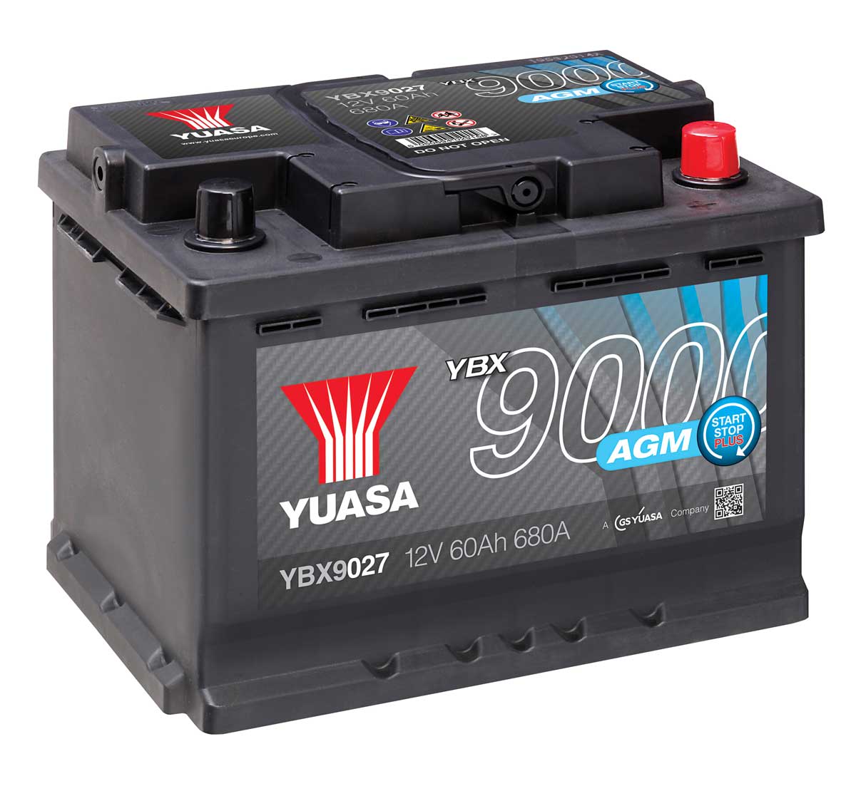YBX9027 High Performance Yuasa AGM 12V Car Battery MDS Battery